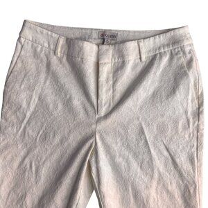 Guess Womens Tapestry Patterned‎ White Pants 29 Minimalist Rich Girl Classic Mod